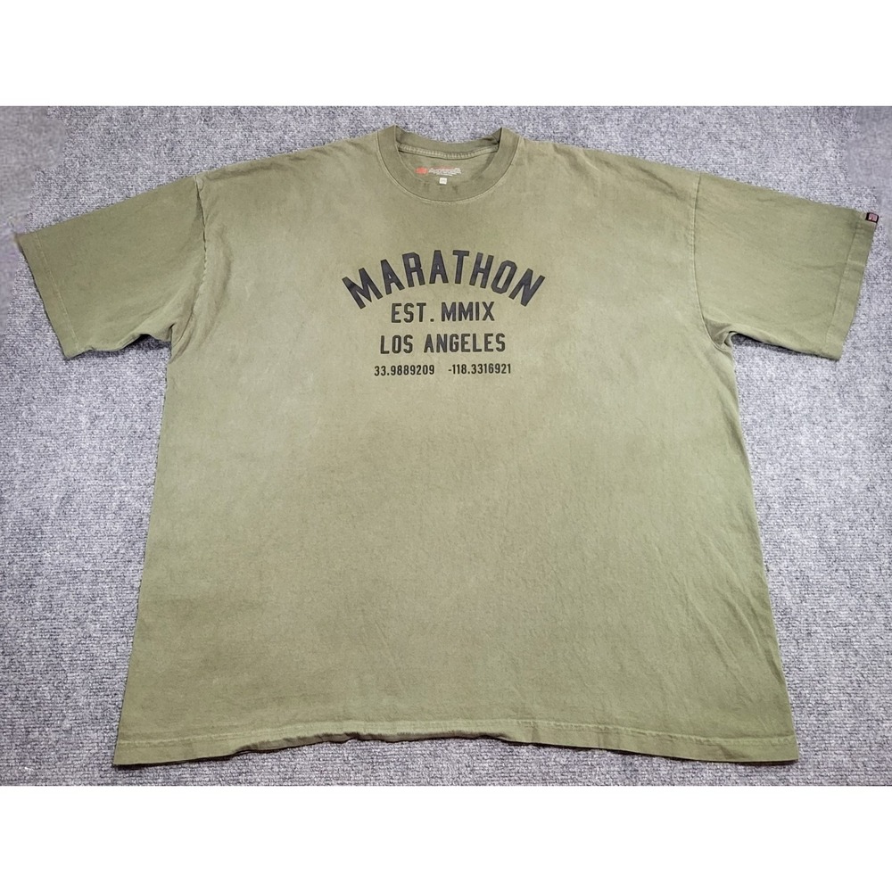 The Marathon Clothing "Marathon Foundation" Olive Green T-Shirt Men's Size 3XL
